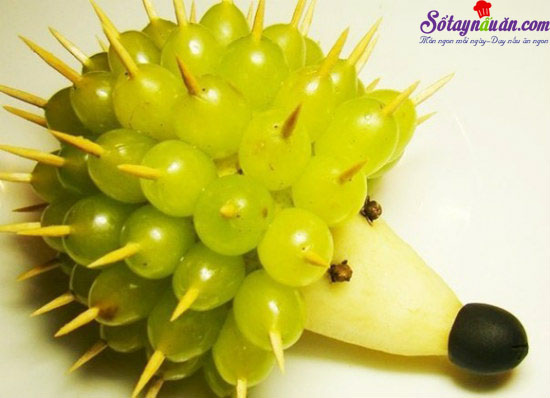 Cách tỉa trái cây thành hình con vật bày mâm cỗ trung thu