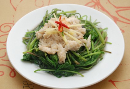 Cải bó xôi xào hải sản