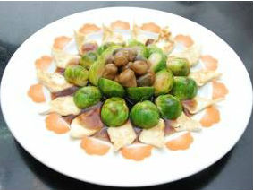 Cải bruxelles sốt dầu hào