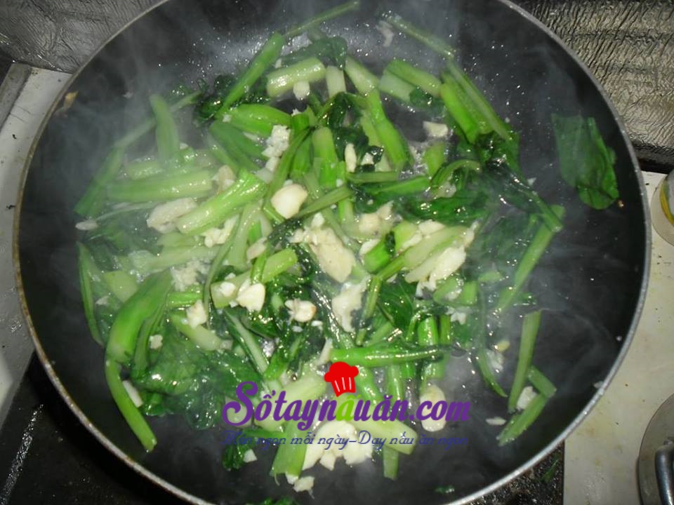 Cải ngồng xào tỏi – món ăn dân dã