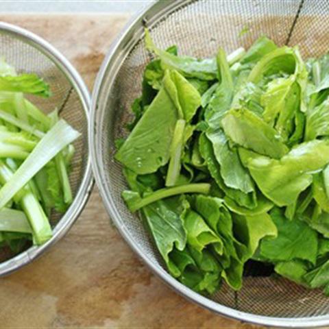 Cách làm cải ngọt xào gan gà