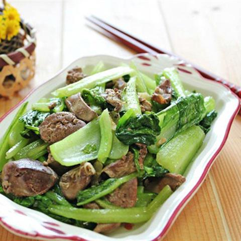 Cách làm cải ngọt xào gan gà