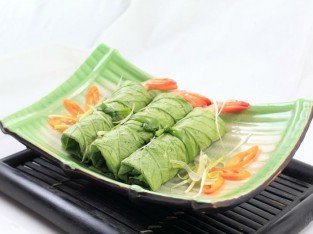 Cải xanh cuốn tôm