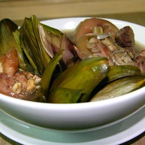 Cách làm canh atiso nấu giò heo