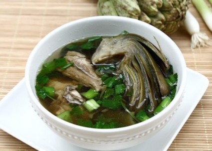 Canh atiso sườn non