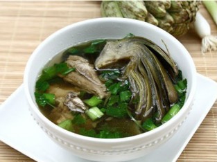 Canh atiso sườn non