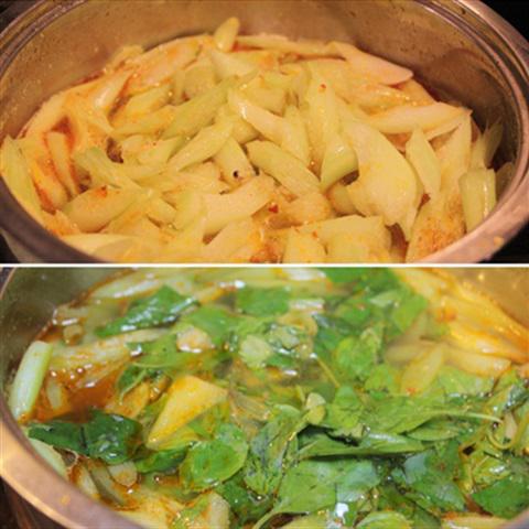 Cách làm canh bạc hà nấu tôm