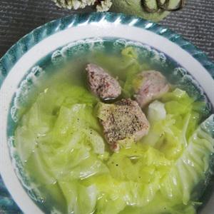 Cách làm canh bắp cải nấu giò sống