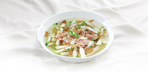 Canh bầu nấu riêu tép