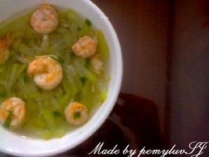 Canh bầu nấu tôm