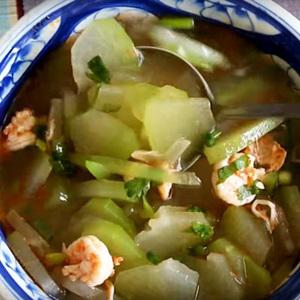 Cách làm canh bí đao tôm tươi
