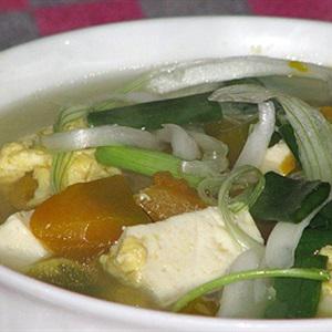 Cách làm canh bí đỏ đậu hũ