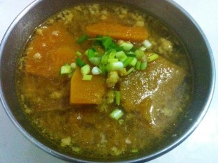 Canh bí đỏ thịt nạc