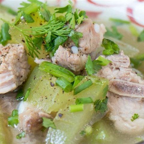 Cách làm canh bí nấu sườn