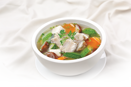 Canh bí ngòi nấu nấm