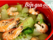 Canh bí xanh nấu tôm