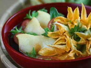 Canh bông bí cá lóc chiên