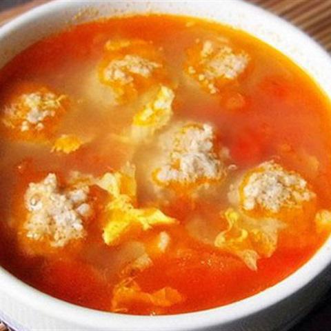 Cách làm canh cà chua trứng thịt viên