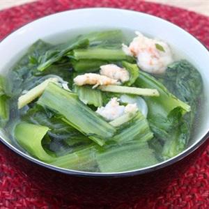 Cách làm canh cải ngọt nấu tôm