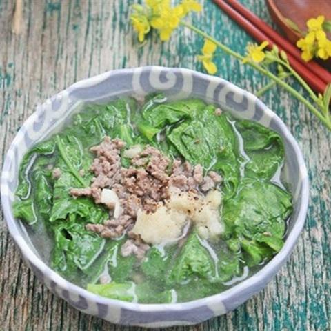 Cách làm canh cải thịt bằm