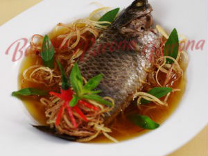 Canh chua bắp chuối cá rô đồng