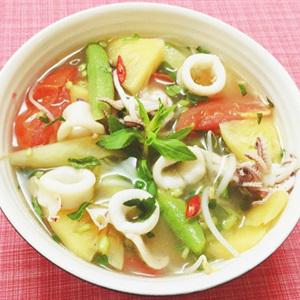 Cách làm canh chua mực