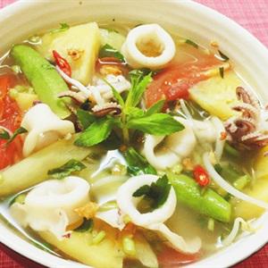 Cách làm canh chua mực