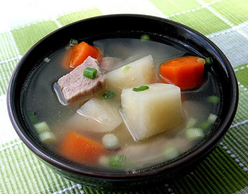 Canh củ cải, cà rốt
