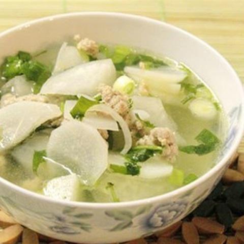 Cách làm canh củ cải trắng thịt heo bằm