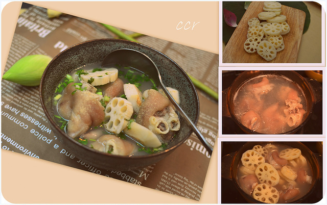 Canh củ sen hầm giò heo