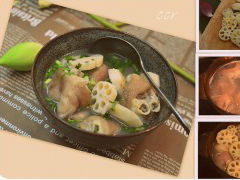 Canh củ sen hầm giò heo