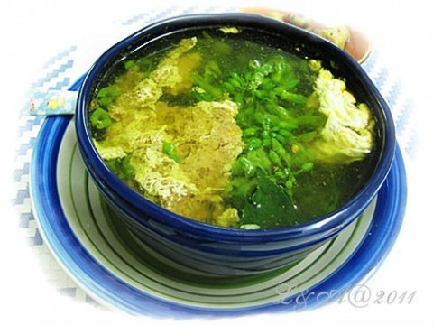 Canh cua nấu hoa thiên lý