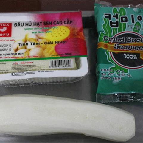 Cách làm canh đậu hũ rong biển nấu củ cải