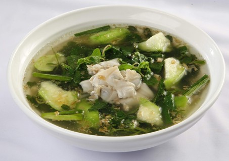 Canh dền cơm nấu nghêu