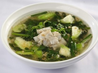 Canh dền cơm nấu nghêu
