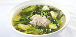 Canh dền cơm nấu nghêu