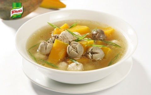 Canh đu đủ bò viên