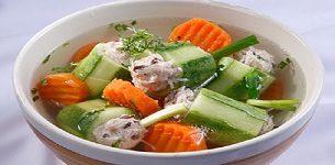 Canh dưa leo nhồi thịt