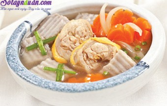 Canh gà hầm khoai môn ngon khó cưỡng