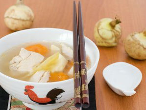 Canh gà hành sắn