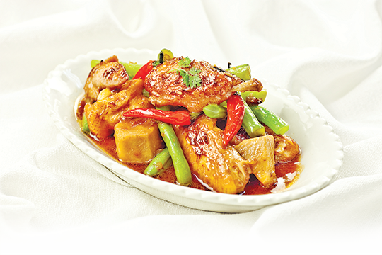 Cánh gà kho khoai môn