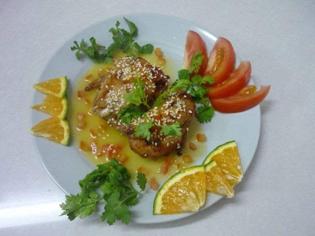 Cánh gà nướng sốt cam