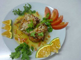 Cánh gà nướng sốt cam