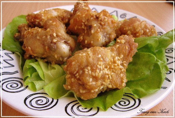 Cánh gà tẩm vừng rán