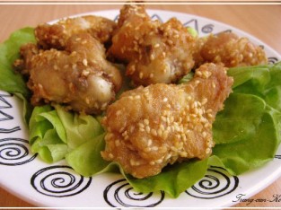 Cánh gà tẩm vừng rán