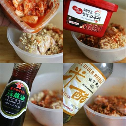 Cách làm cánh gà ướp kimchi nướng