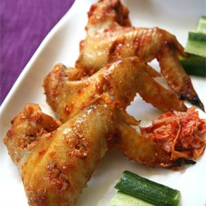Cách làm cánh gà ướp kimchi nướng