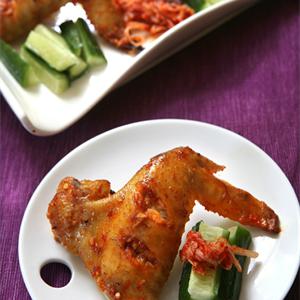 Cách làm cánh gà ướp kimchi nướng