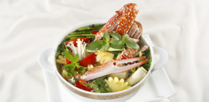 Canh ghẹ húng quế