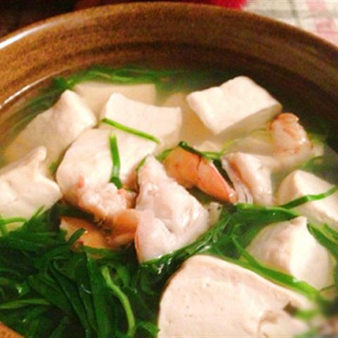 Cách làm canh hẹ nấu tôm và đậu hũ